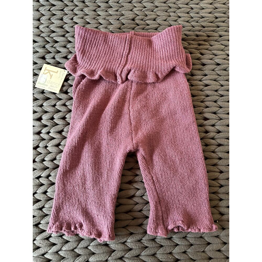 KD Dance New York Mauve Knit Fold Down Waist Ballet Dance Shorts Adult Medium - Picture 2 of 10